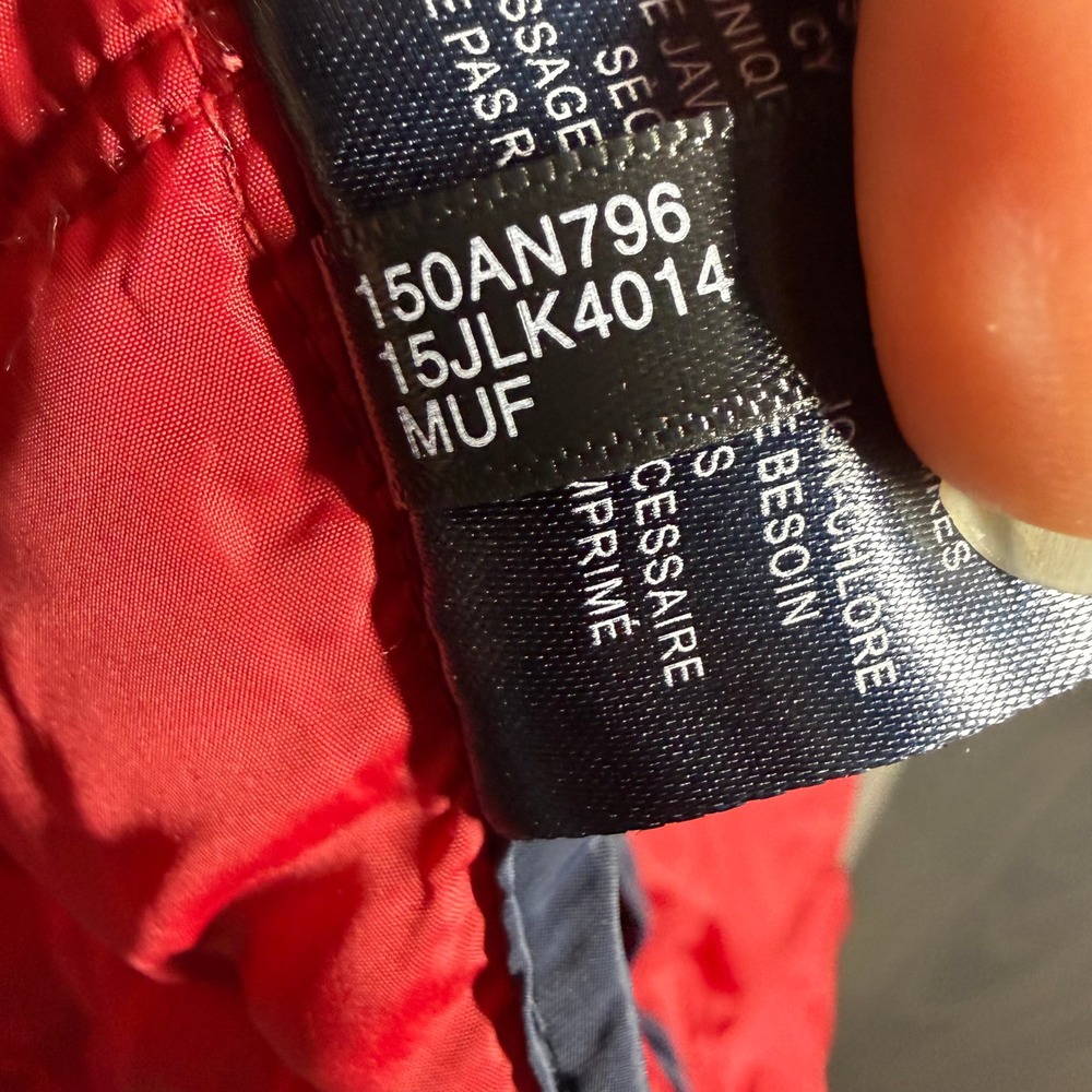 Tommy Hilfiger Mens Packable Puffer Jacket Colorblock Navy Red White 150AN796 M - Picture 8 of 12